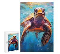 Adult Jigsaw Puzzles1000 PCS Palette Turtle Painting Puzzle for Adults Hands-on Game Perfect Decoration Christmas Birthday Gifts 1000 PCS