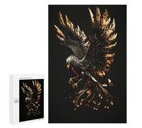 Adult Jigsaw Puzzles1000 PCS Phoenix Black Gold Puzzle for Adults Hands-on Game Perfect Decoration Christmas Birthday Gifts 1000 PCS