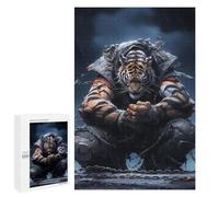 Adult Jigsaw Puzzles1000 PCS Powerful Tiger Warrior Artwork -1 Adult Jigsaw Puzzles For Family Fun Fun Activities at Home Gifts for Friends And Family 1000 PCS