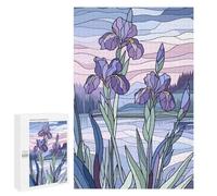 Adult Jigsaw Puzzles1000 PCS Purple Irises Landscape Adult Puzzles Toy Wall Decor Difficult Challenge Unique Birthday And Xmas Gifts 1000 PCS