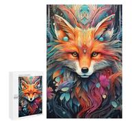 Adult Jigsaw Puzzles1000 PCS Red Fox Potrait Abstract Puzzle for Adults Hands-on Game Perfect Decoration Christmas Birthday Gifts 1000 PCS