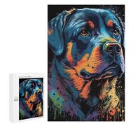 Adult Jigsaw Puzzles1000 PCS Rottweiler Style 2 Adult Puzzles Toy Wall Decor Difficult Challenge Unique Birthday And Xmas Gifts 1000 PCS
