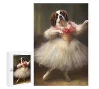 Adult Jigsaw Puzzles1000 PCS Saint Bernard Ballerina Puzzle for Adults Hands-on Game Perfect Decoration Christmas Birthday Gifts 1000 PCS