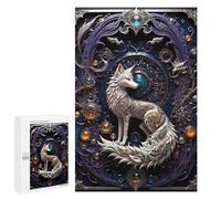 Adult Jigsaw Puzzles1000 PCS Steampunk Fox Art Deco Adult Jigsaw Puzzles For Family Fun Fun Activities at Home Gifts for Friends And Family 1000 PCS