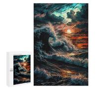 Adult Jigsaw Puzzles1000 PCS Stormly Ocean V4 Adult Puzzles Toy Wall Decor Difficult Challenge Unique Birthday And Xmas Gifts 1000 PCS
