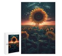 Adult Jigsaw Puzzles1000 PCS Sunflower Earth Space Puzzle for Adults Hands-on Game Perfect Decoration Christmas Birthday Gifts 1000 PCS