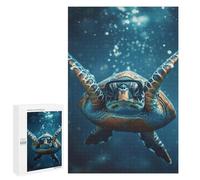 Adult Jigsaw Puzzles1000 PCS Turtle Diving Blue Ocean Puzzle for Adults Hands-on Game Perfect Decoration Christmas Birthday Gifts 1000 PCS