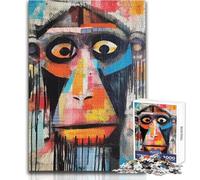 Adult Jigsaw Puzzles1000 Pieces Abstract Baboon Portrait Educational Family Game A Work of Art Gift For Birthdays Size 50x75cm