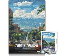 Adult Jigsaw Puzzles1000 Pieces Addis Ababa, Ethiopia Cityscape Unique Challenge Game But Fun And Humorous Birthday Gifts Size 38x52cm
