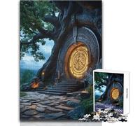 Adult Jigsaw Puzzles1000 Pieces Ancient Stone Gateway Beautiful Design Game Analysis And Logic Secret Santa Gifts Size 38x26cm