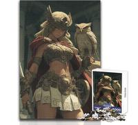 Adult Jigsaw Puzzles1000 Pieces Anime Athena with Owl And Sword Toy Intellectual Game Home Decoration Secret Santa Gifts Size 50x75cm