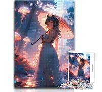 Adult Jigsaw Puzzles1000 Pieces Anime Girl Ethereal Pathways Beautiful Design Game Analysis And Logic Secret Santa Gifts Size 38x52cm