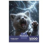 Adult Jigsaw Puzzles1000 Pieces Arctic Fox Lightning Jigsaws for Adults Anti-Stress Toys A Work of Art Fun Activities at Home 70x50cm/1000pcs