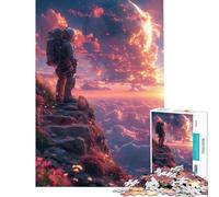 Adult Jigsaw Puzzles1000 Pieces Astronaunt Another Planet Educational Challenge Perfect Decoration Family Games Suitable for Ages 14 And Up (38x26cm)