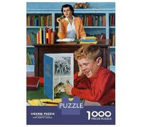 Adult Jigsaw Puzzles1000 Pieces At The Library Puzzle for Adults Toy Wall Decor Enhance Memory Christmas Birthday Gifts 52x38cm/1000pcs