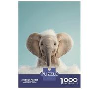 Adult Jigsaw Puzzles1000 Pieces Baby Elephant in A Bubble Bath Jigsaws for Adults Brain Teaser Game Presents for Women Fun Activities at Home 70x50cm/1000pcs