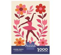 Adult Jigsaw Puzzles1000 Pieces Ballerina Surrounded by Flowers Jigsaws for Adults Brain Teaser Game Presents for Women Fun Activities at Home 70x50cm/1000pcs