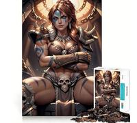 Adult Jigsaw Puzzles1000 Pieces Barbarian (iablo III) Tight Cut Fun Brain Game Gift Relax Fun Time Christmas Wall Art (38x52cm)