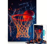 Adult Jigsaw Puzzles1000 Pieces Basketball Swish Tight Cut Fun Brain Game Gift Relax Fun Time Christmas Wall Art (38x52cm)