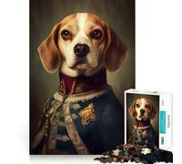 Adult Jigsaw Puzzles1000 Pieces Beagle Baroque Tight Cut Fun Brain Game Gift Relax Fun Time Christmas Wall Art (38x52cm)