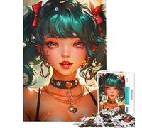 Adult Jigsaw Puzzles1000 Pieces Beautiful Cute Anime Girl Challenging To Complete Difficult Challenge Brain Teaser Game for 14+ Puzzle Game Offered (38x52cm)