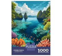 Adult Jigsaw Puzzles1000 Pieces Beautiful Raja Ampat Puzzle for Adults Toy Wall Decor Enhance Memory Christmas Birthday Gifts 70x50cm/1000pcs