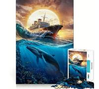 Adult Jigsaw Puzzles1000 Pieces Beneath The Crimson Sky Tight Cut Fun Brain Game Gift Relax Fun Time Christmas Wall Art (50x75cm)