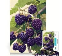Adult Jigsaw Puzzles1000 Pieces Blackberries on The Branch Fine Cut Art, Problem Solve Fun, Cozy Time Play, Christmas Wall Art (50x75cm)