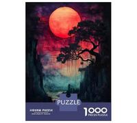 Adult Jigsaw Puzzles1000 Pieces Bloodmoon River Sunset Puzzle for Adults DIY Toys Perfect Decoration Unique Birthday And Xmas Gifts 38x26cm/1000pcs
