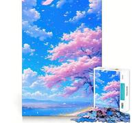 Adult Jigsaw Puzzles1000 Pieces Blossoms in The Sky Fine Cut Art, Problem Solve Fun, Cozy Time Play, Christmas Wall Art (38x52cm)