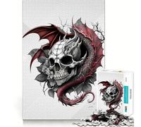 Adult Jigsaw Puzzles1000 Pieces Bones Of The Fire Breather Fine Cut Art, Problem Solve Fun, Cozy Time Play, Christmas Wall Art (38x52cm)