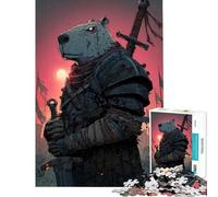 Adult Jigsaw Puzzles1000 Pieces Capybara Warrior in Armor Jigsaw 1000 Pieces Home Decoration Toys Difficult Challenge Gifts for Friends And Family (50x75cm)