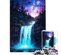 Adult Jigsaw Puzzles1000 Pieces Celestial Cascade Under Starlit Skies Challenging To Complete Difficult Challenge Brain Teaser Game for 14+ Puzzle Game Offered (38x26cm)
