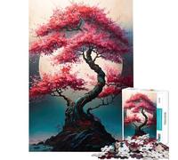 Adult Jigsaw Puzzles1000 Pieces Cherry Tree in Blossom Help The Brain Exercise Perfect Decoration Fun Games for Ages 14 And over (38x52cm)