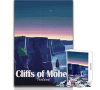 Adult Jigsaw Puzzles1000 Pieces Cliffs of Moher, Ireland at Night Toys Educational Games Pattern Assembly Art Work Gift Size 38x52cm