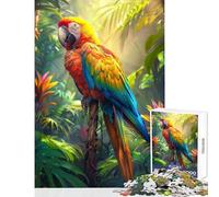 Adult Jigsaw Puzzles1000 Pieces Colorful Tropical Parrot Educational Toy Great Gift for Games Impossible Game Enhance Love between Couples Size 38x52cm