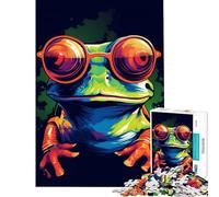 Adult Jigsaw Puzzles1000 Pieces Cool Frog Pogo Brain Teaser Game Brain Intelligence Challenge Addictive Toys Great Gifts A Work of Art (Size 50x75cm)