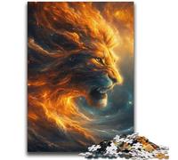 Adult Jigsaw Puzzles1000 Pieces Cosmic Galaxy Lion Surreal Challenging Game And Family Play Challenging Game Gifts 38x52cm