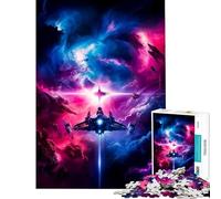 Adult Jigsaw Puzzles1000 Pieces Cosmic Starfighter Odyssey Brain Teaser Game Brain Intelligence Challenge Addictive Toys Great Gifts A Work of Art (Size 38x26cm)
