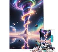 Adult Jigsaw Puzzles1000 Pieces Cosmic Tornado Jigsaw 1000 Pieces Home Decoration Toys Difficult Challenge Gifts for Friends And Family (50x75cm)