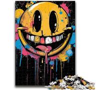 Adult Jigsaw Puzzles1000 Pieces Crazy Colorful Smile Face Challenging Game And Family Play Challenging Game Gifts 50x75cm