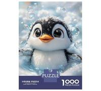 Adult Jigsaw Puzzles1000 Pieces Cute Penguin Bathing Jigsaws for Adults Brain Teaser Game Presents for Women Fun Activities at Home 38x26cm/1000pcs