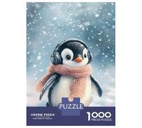Adult Jigsaw Puzzles1000 Pieces Cute Penguin in Snow-7 Jigsaws for Adults Brain Teaser Game Presents for Women Fun Activities at Home 52x38cm/1000pcs