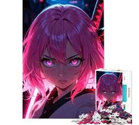 Adult Jigsaw Puzzles1000 Pieces Cybernetic Samurai Anime Help The Brain Exercise Presents for Women Family Games Suitable for Ages 14 And Up (38X26CM)