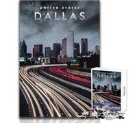 Adult Jigsaw Puzzles1000 Pieces Dallas City Skyline Toys Educational Games Pattern Assembly Art Work Gift Size 50x75cm