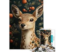 Adult Jigsaw Puzzles1000 Pieces Deer Help The Brain Exercise Precision Cutting Family Game for And 14 Years And over (50x75cm)