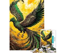 Adult Jigsaw Puzzles1000 Pieces Emerald Phoenix Rising Relaxing Games Brain Intelligence Challenge Addictive Toys Great Gifts for The Whole Family (size 38x52cm)
