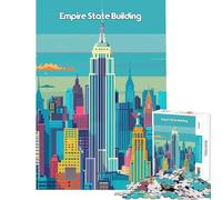 Adult Jigsaw Puzzles1000 Pieces Empire State Building for Educational Game Challenge Toy Hands-on Game For Family Fun Funny Gifts (Size 38x52cm)