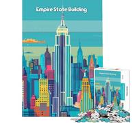 Adult Jigsaw Puzzles1000 Pieces Empire State Building for Educational Game Challenge Toy Hands-on Game For Family Fun Funny Gifts (Size 38x26cm)