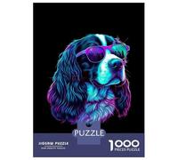 Adult Jigsaw Puzzles1000 Pieces English Springer Spaniel Puzzle for Adults Toy Wall Decor Enhance Memory Christmas Birthday Gifts 52x38cm/1000pcs